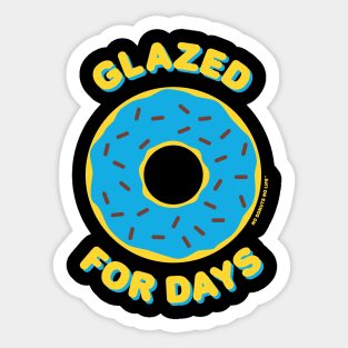 Glazed For Days (Blue Donut) Sticker